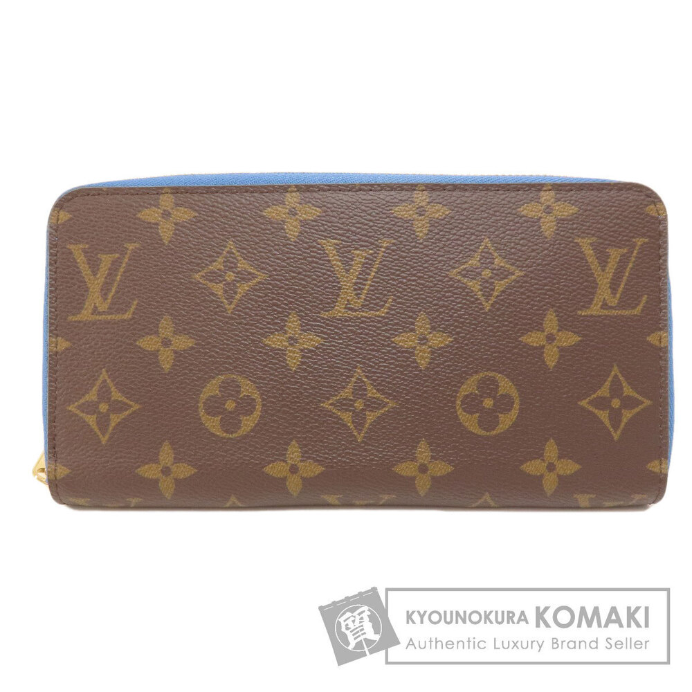 Louis Vuitton Zippy Wallet Monogram Blue Jean Long Wallet Canvas